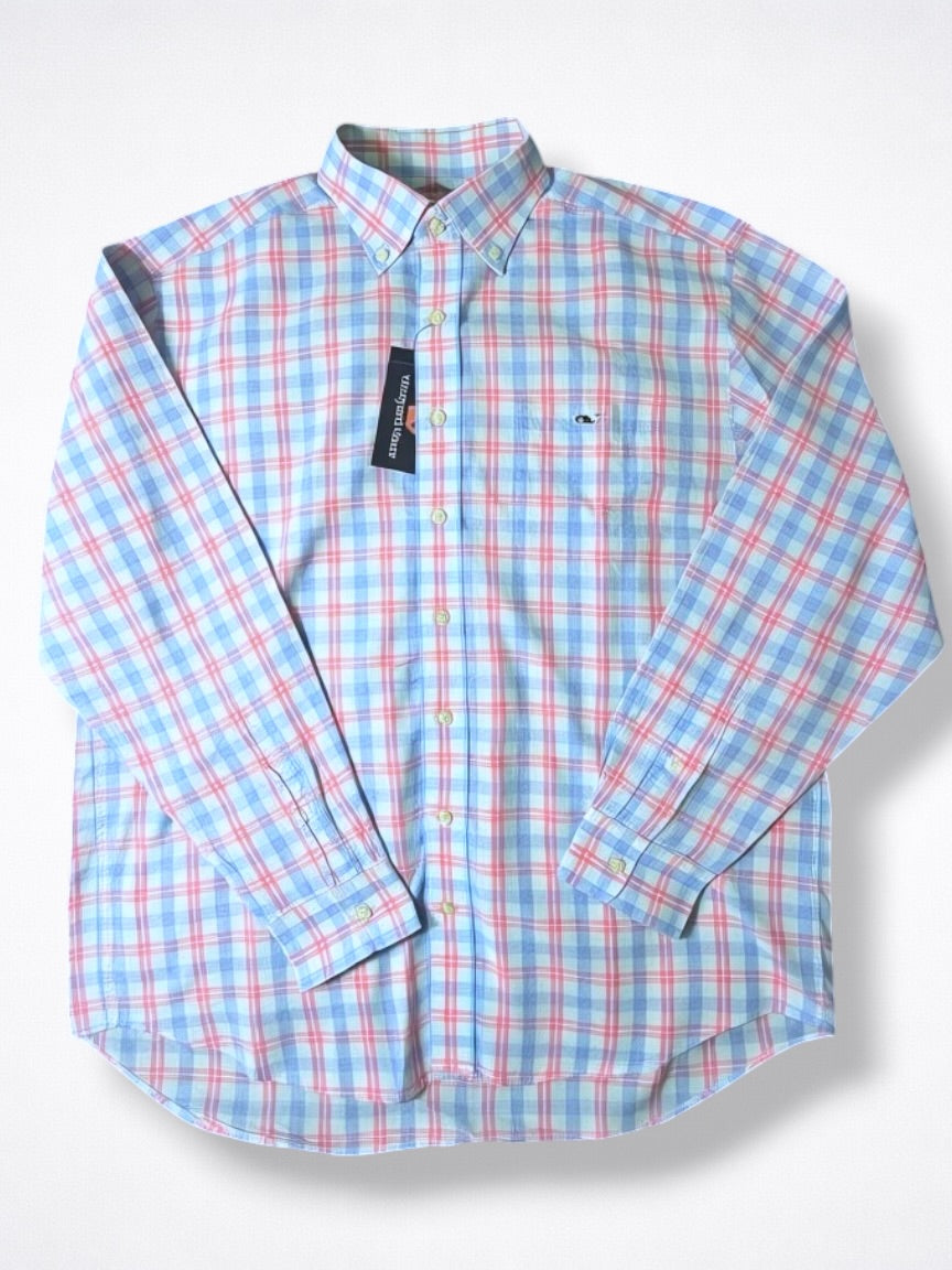 Camisa Vineyard Vines Classic Fit Manga Larga Talla L