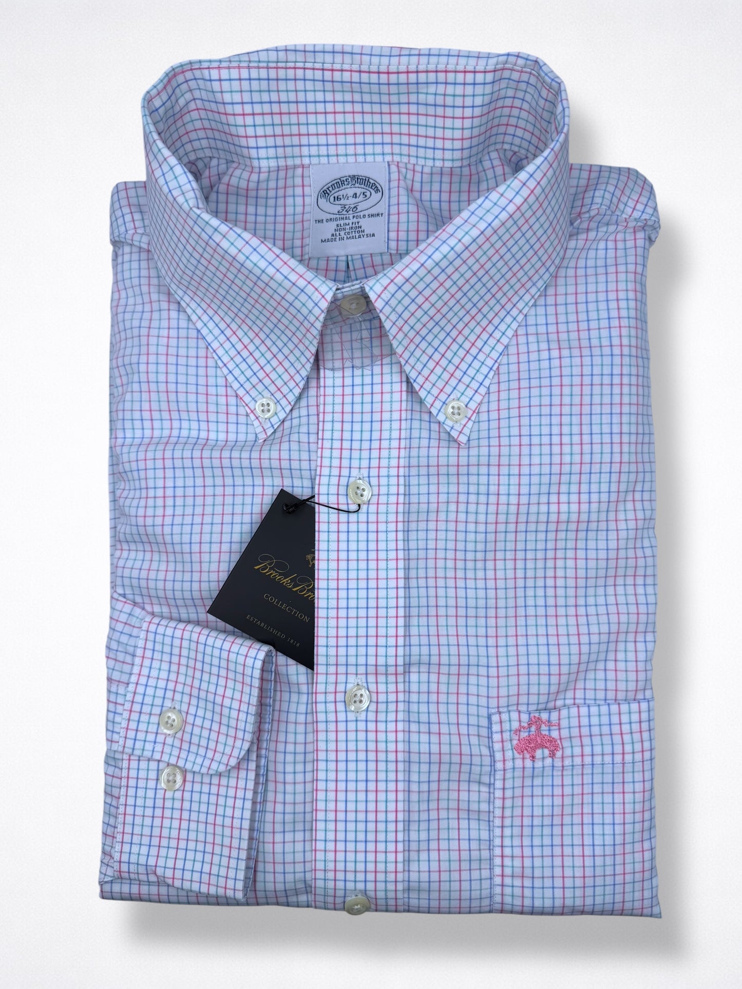 Camisa Brooks Brothers Classic Fit Manga Larga Talla L