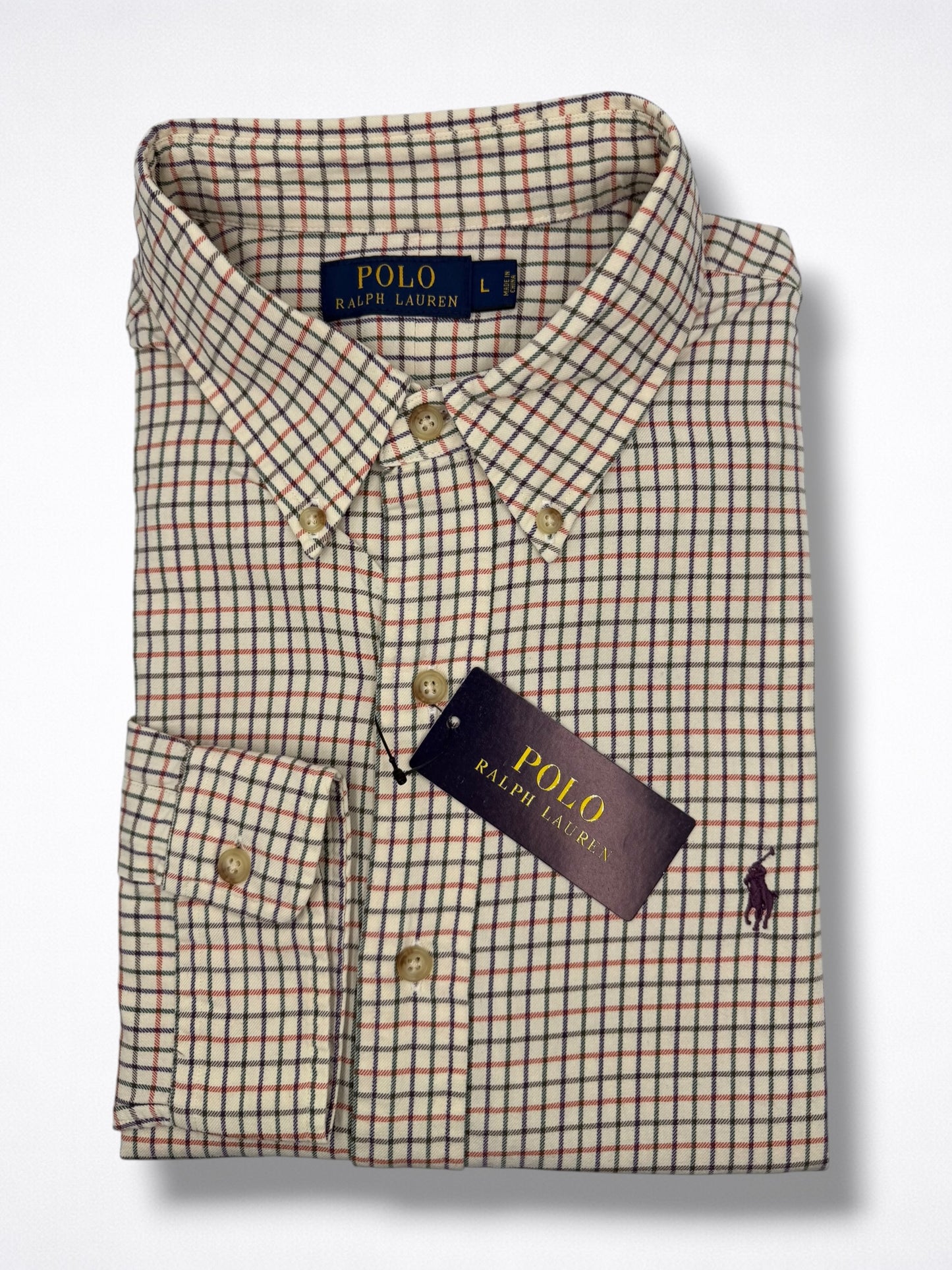 Camisa Polo Ralph Lauren Classic Fit Manga Larga Talla L