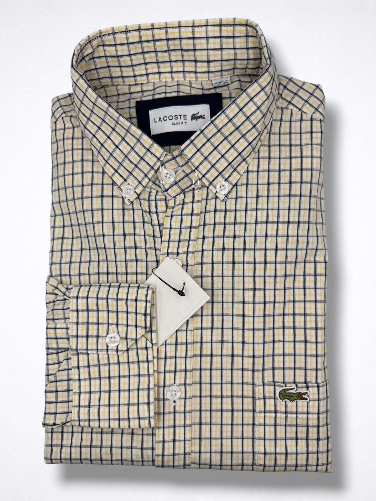 Camisa Lacoste Slim Fit Manga Larga Talla L