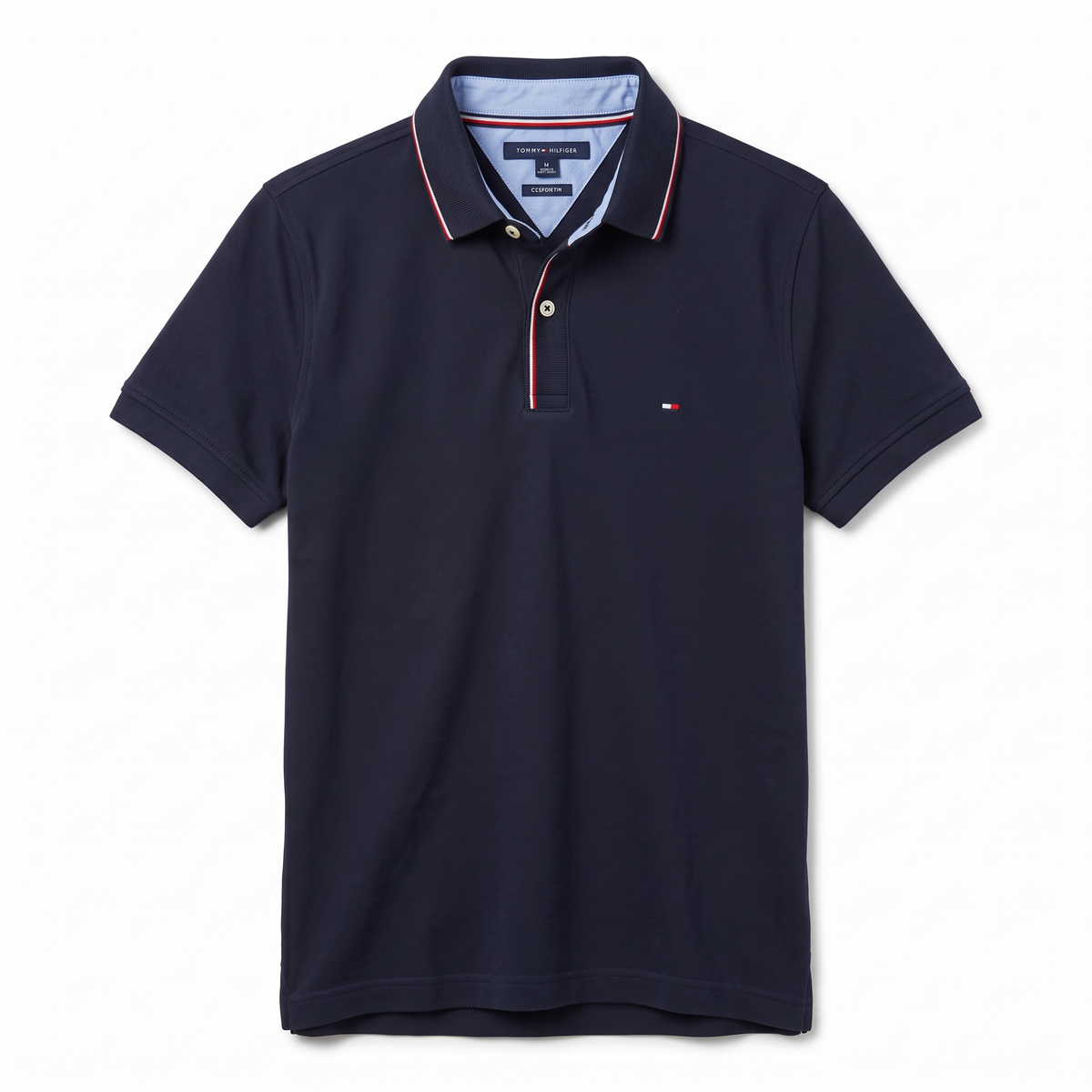 Playera Tommy Hilfiger Custom fit tipo polo talla M