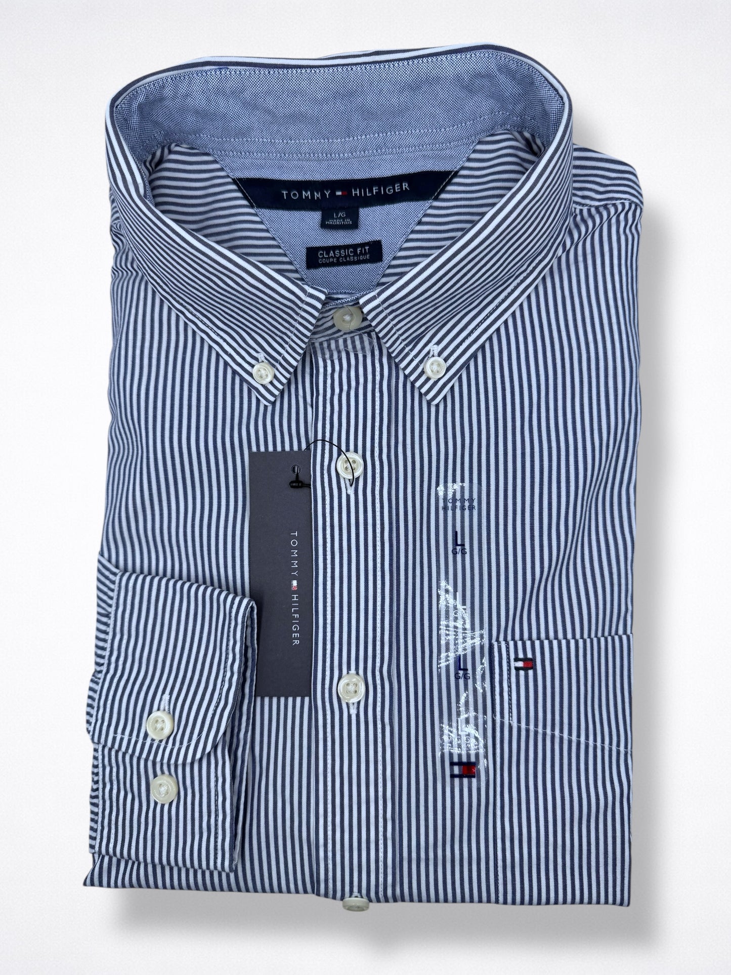 Camisa Tommy Hilfiger Classic Fit Manga Larga Talla L