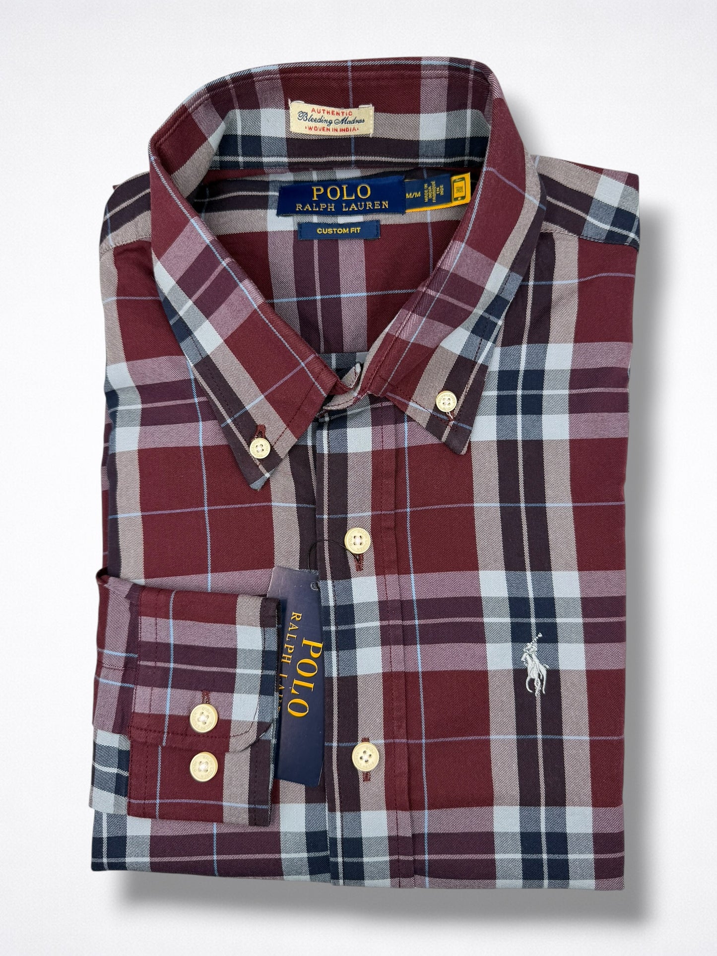 Camisa Polo Ralph Lauren Custom Fit Manga Larga Talla S