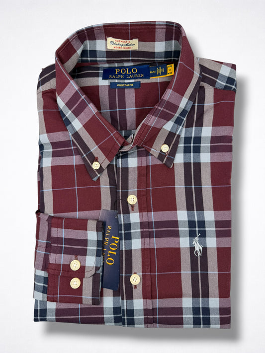 Camisa Polo Ralph Lauren Custom Fit Manga Larga Talla S