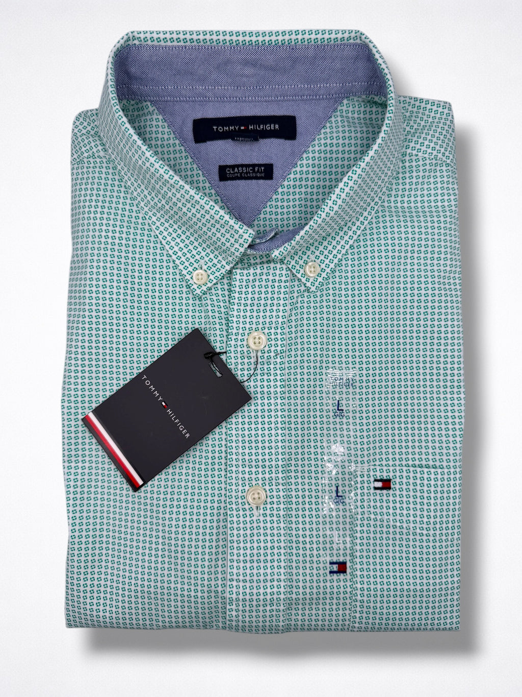 Camisa Tommy Hilfiger Classic Fit Manga Corta Talla L