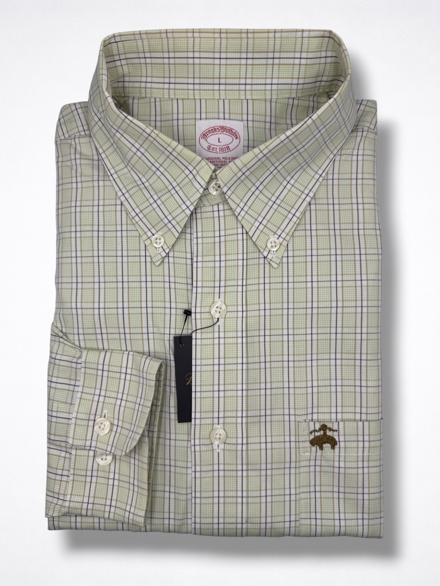 Camisa Brooks Brothers Classic Fit Manga Larga Talla XL