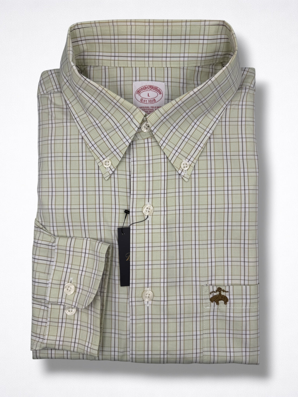 Camisa Brooks Brothers Classic Fit Manga Larga Talla XL