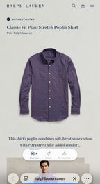Camisa Polo Ralph Lauren Classic Fit Manga Larga Talla XL