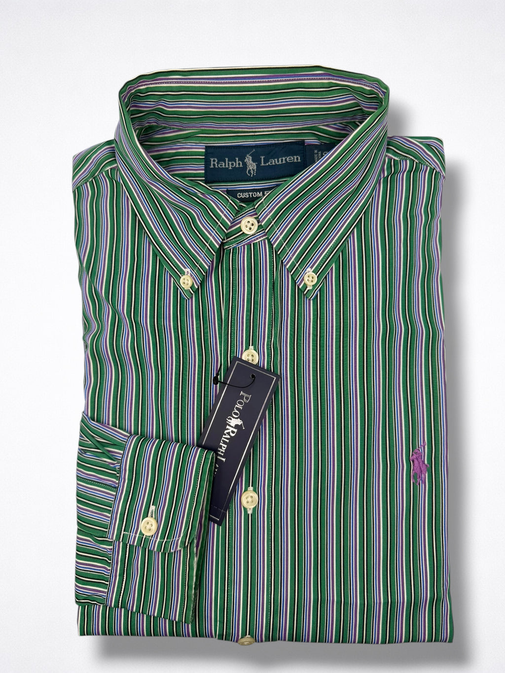 Camisa Polo Ralph Lauren Custom Fit Manga Larga Talla S