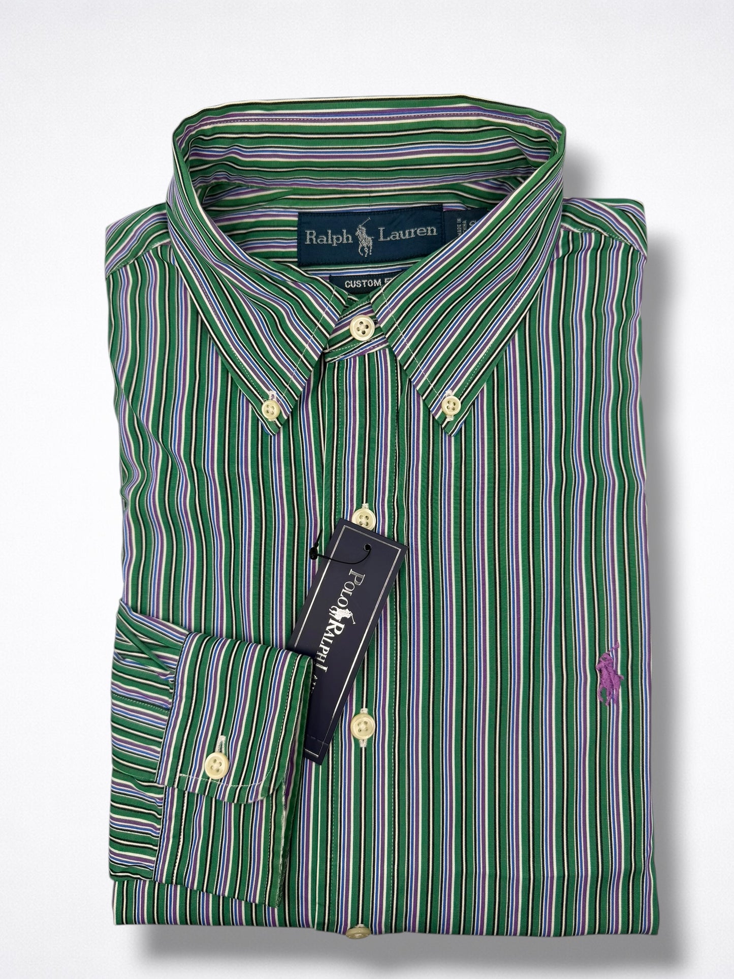 Camisa Polo Ralph Lauren Custom Fit Manga Larga Talla S