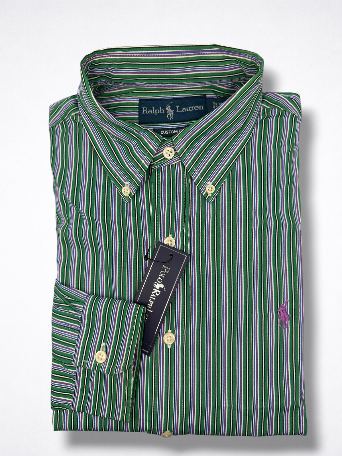 Camisa Polo Ralph Lauren Custom Fit Manga Larga Talla S