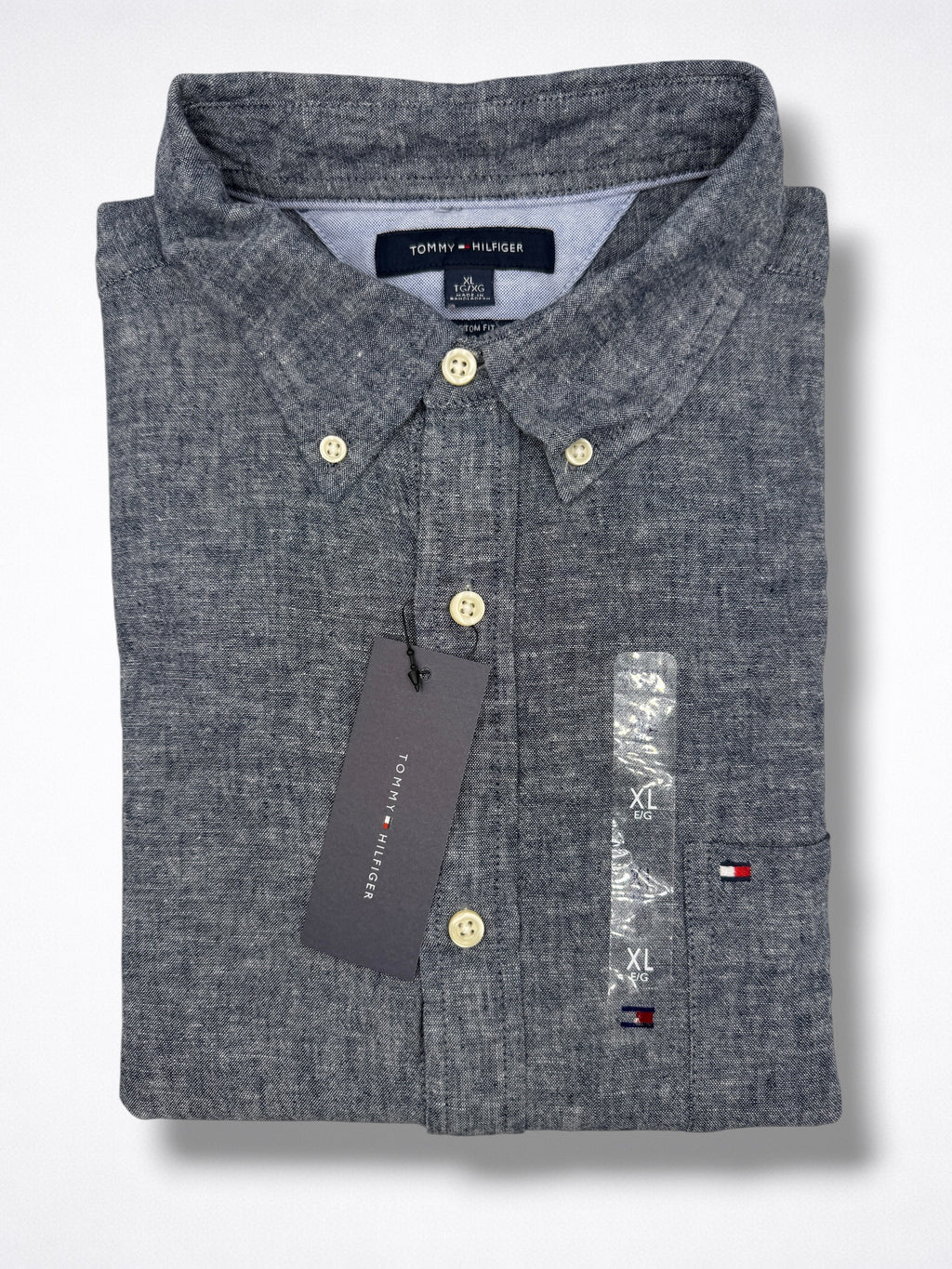 Camisa Tommy Hilfiger Slim Fit Manga Corta Talla XL