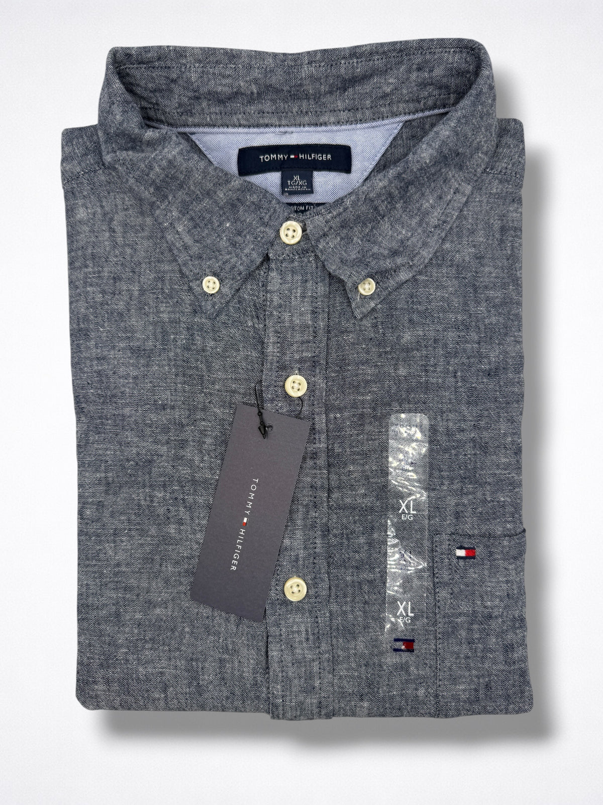 Camisa Tommy Hilfiger Slim Fit Manga Corta Talla XL