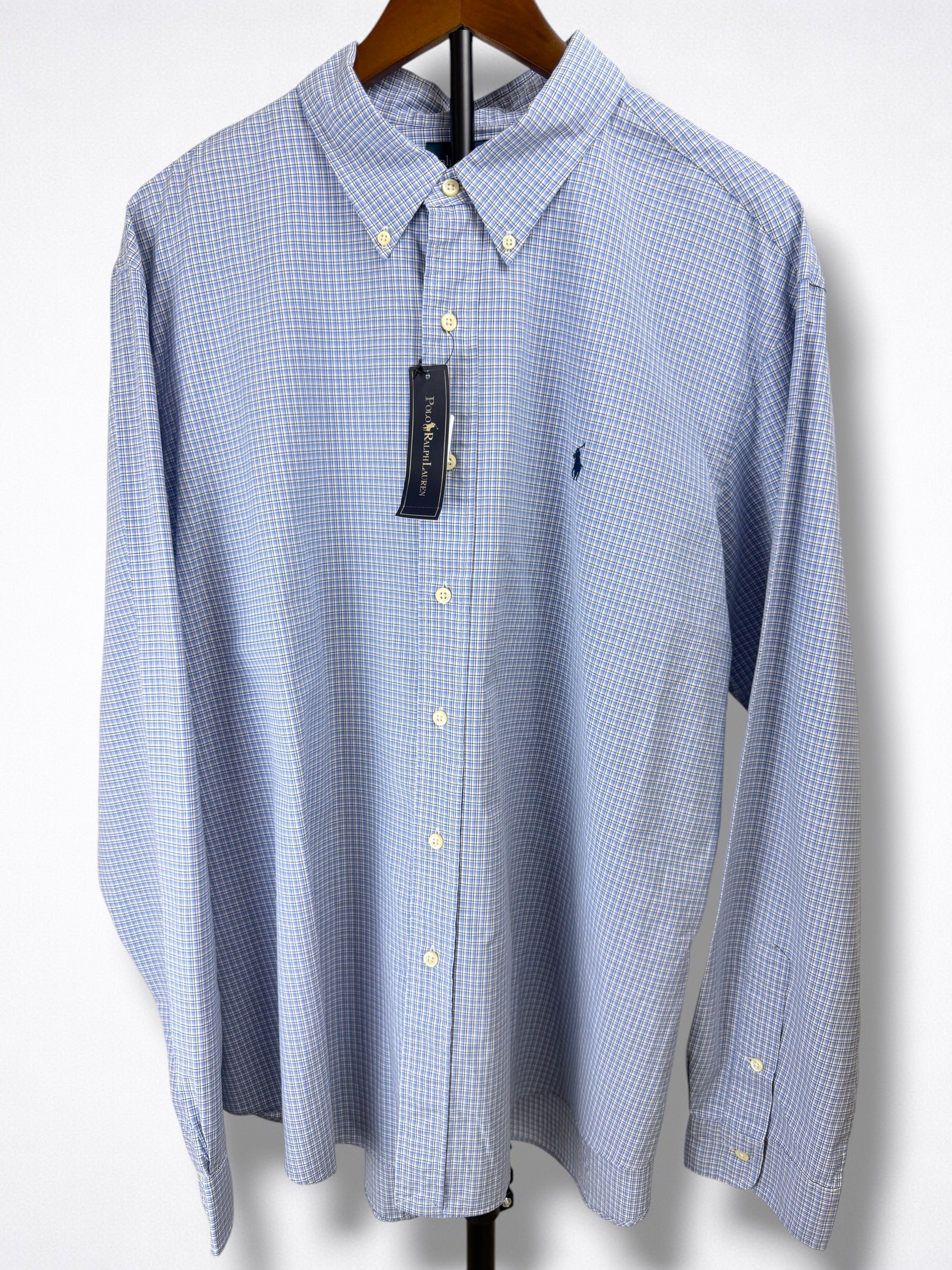 Camisa Polo Ralph Lauren Custom Fit Manga Larga Talla XXL