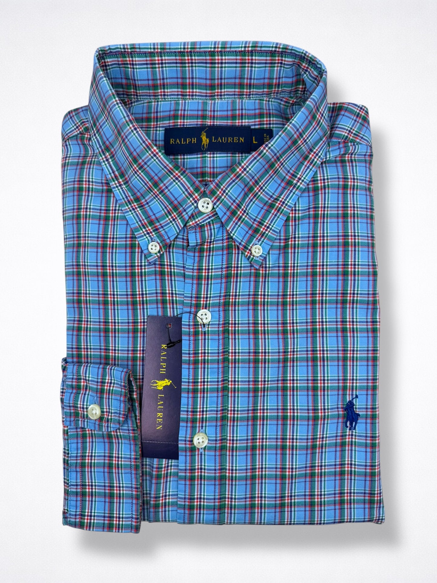 Camisa Polo Ralph Lauren Classic Fit Manga Larga Talla L
