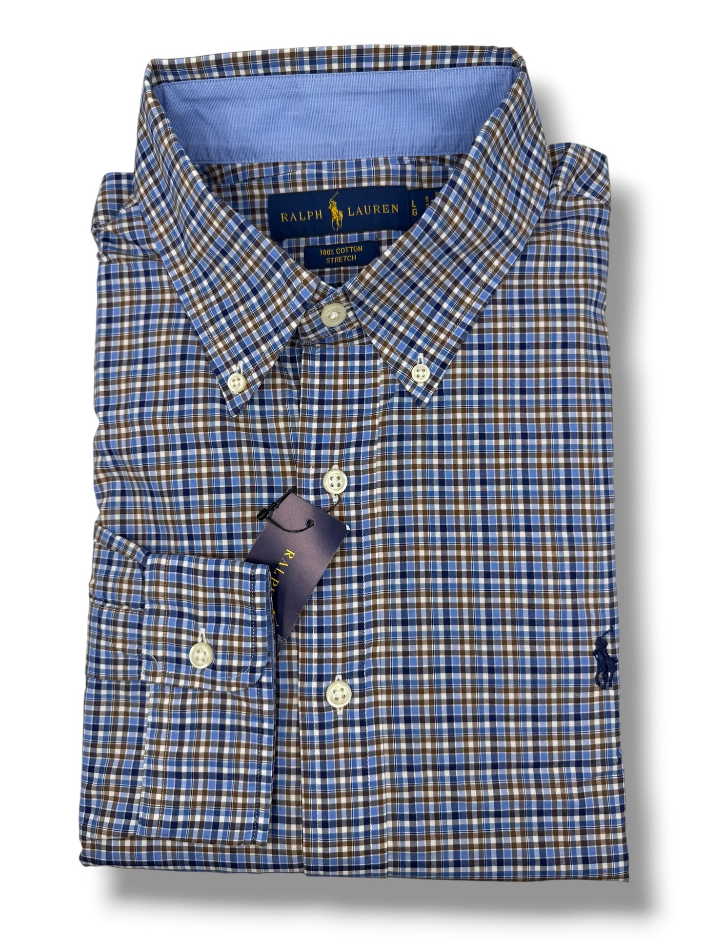 Camisa Polo Ralph Lauren Classic Fit Manga Larga Talla L