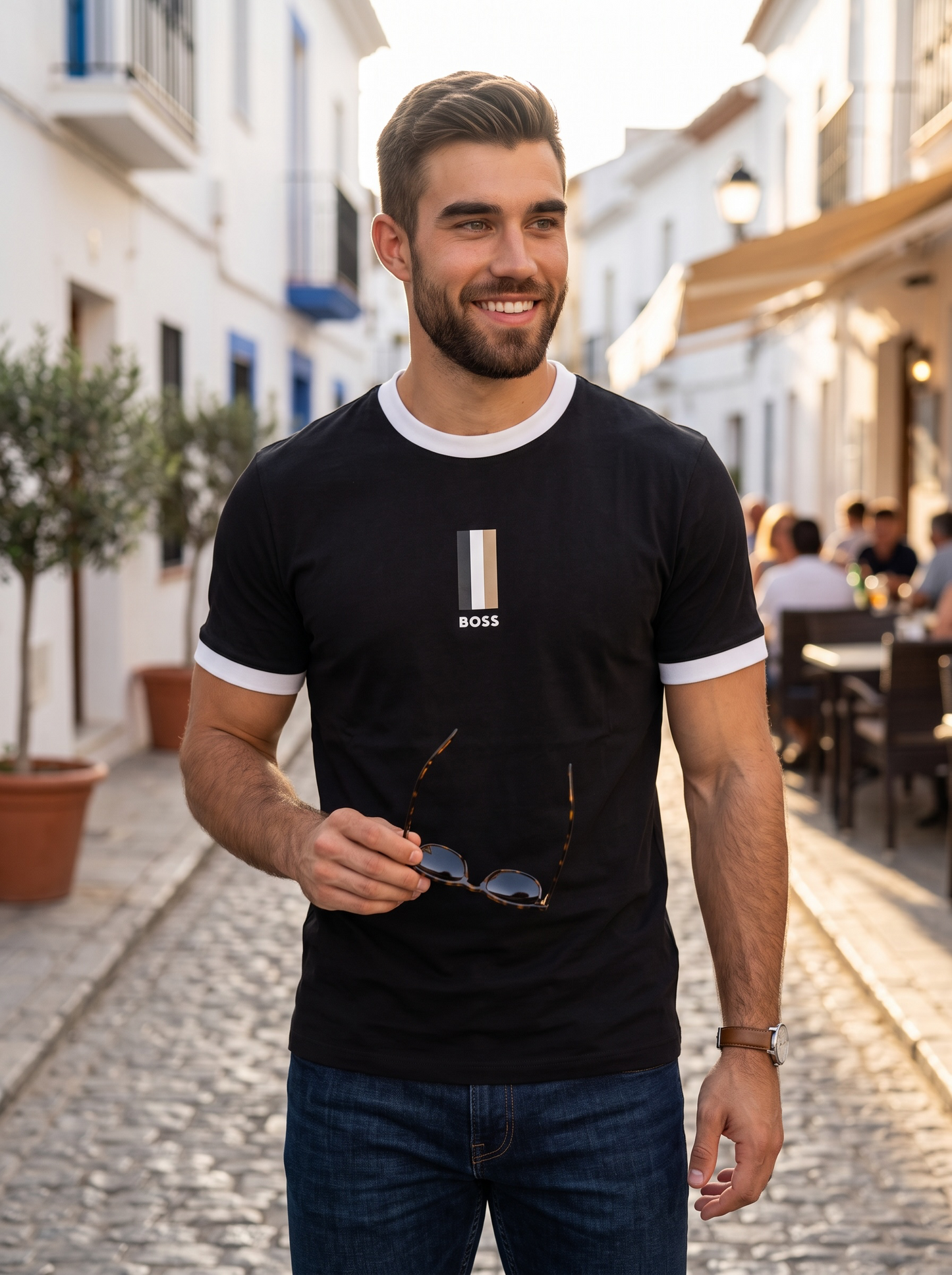 Playera Boss Classic Fit Cuello Redondo Talla XL