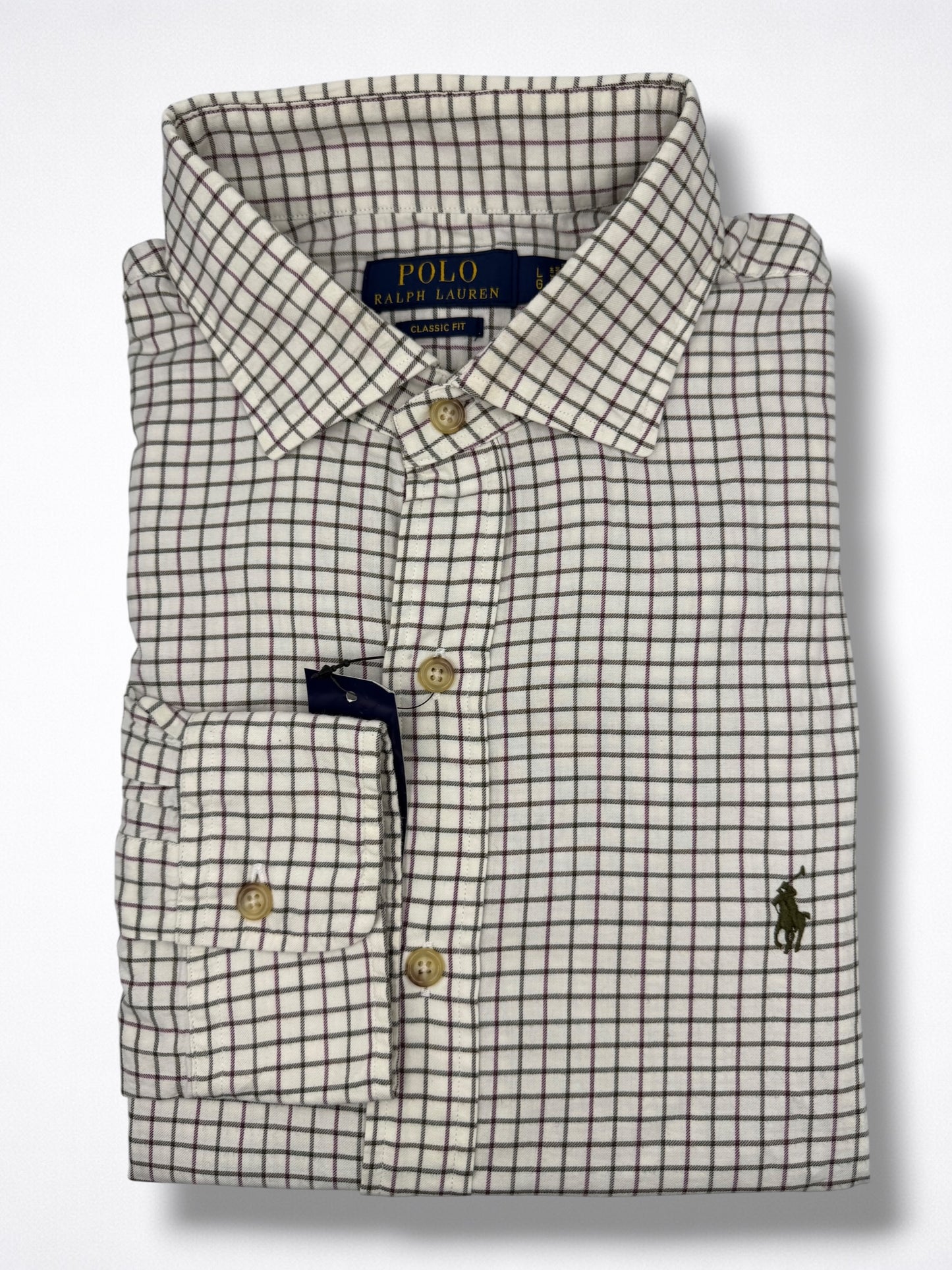 Camisa Polo Ralph Lauren Classic Fit Manga Larga Talla L