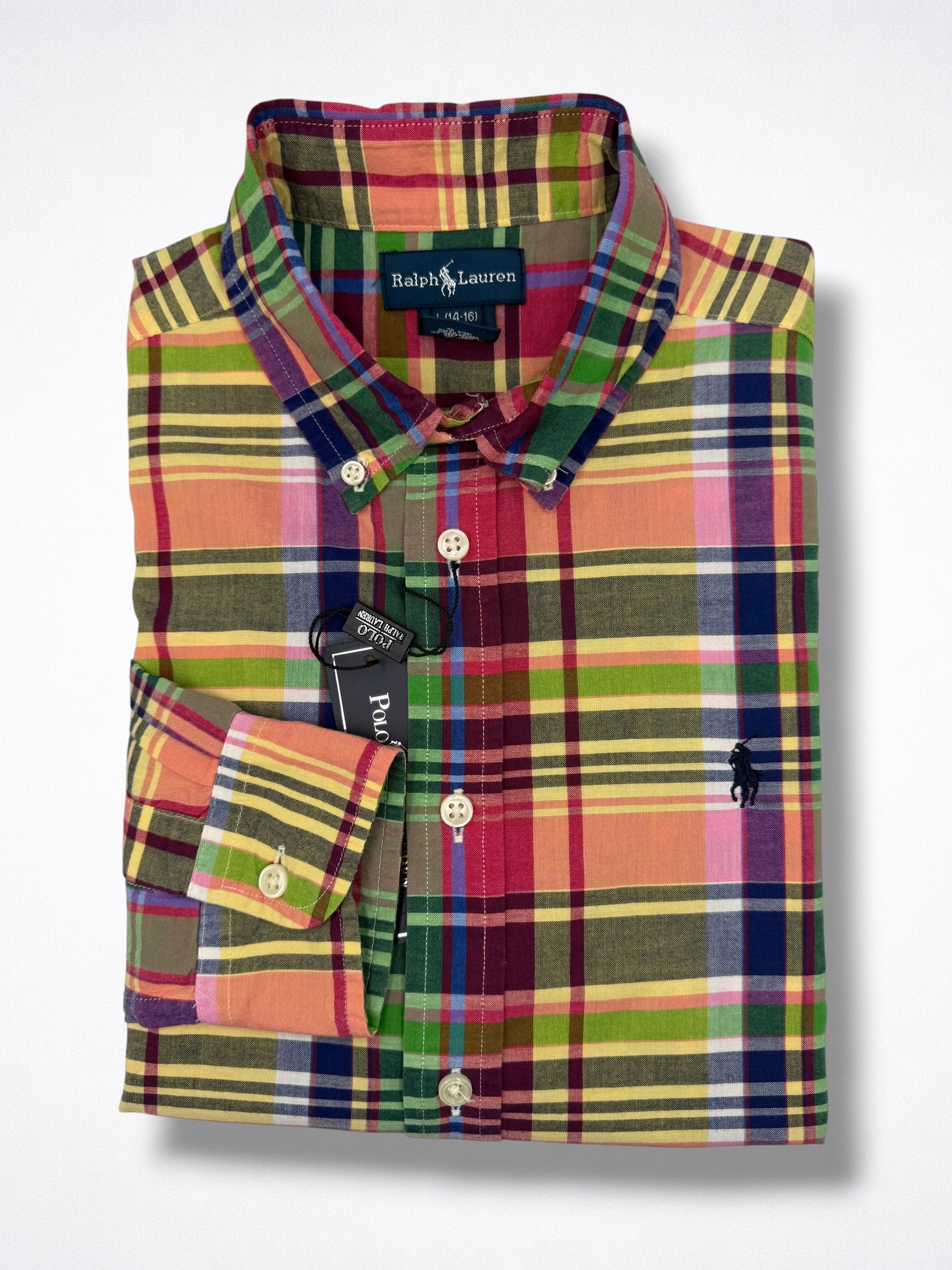 Camisa Polo Ralph Lauren Classic Fit manga larga talla 14-16 niño