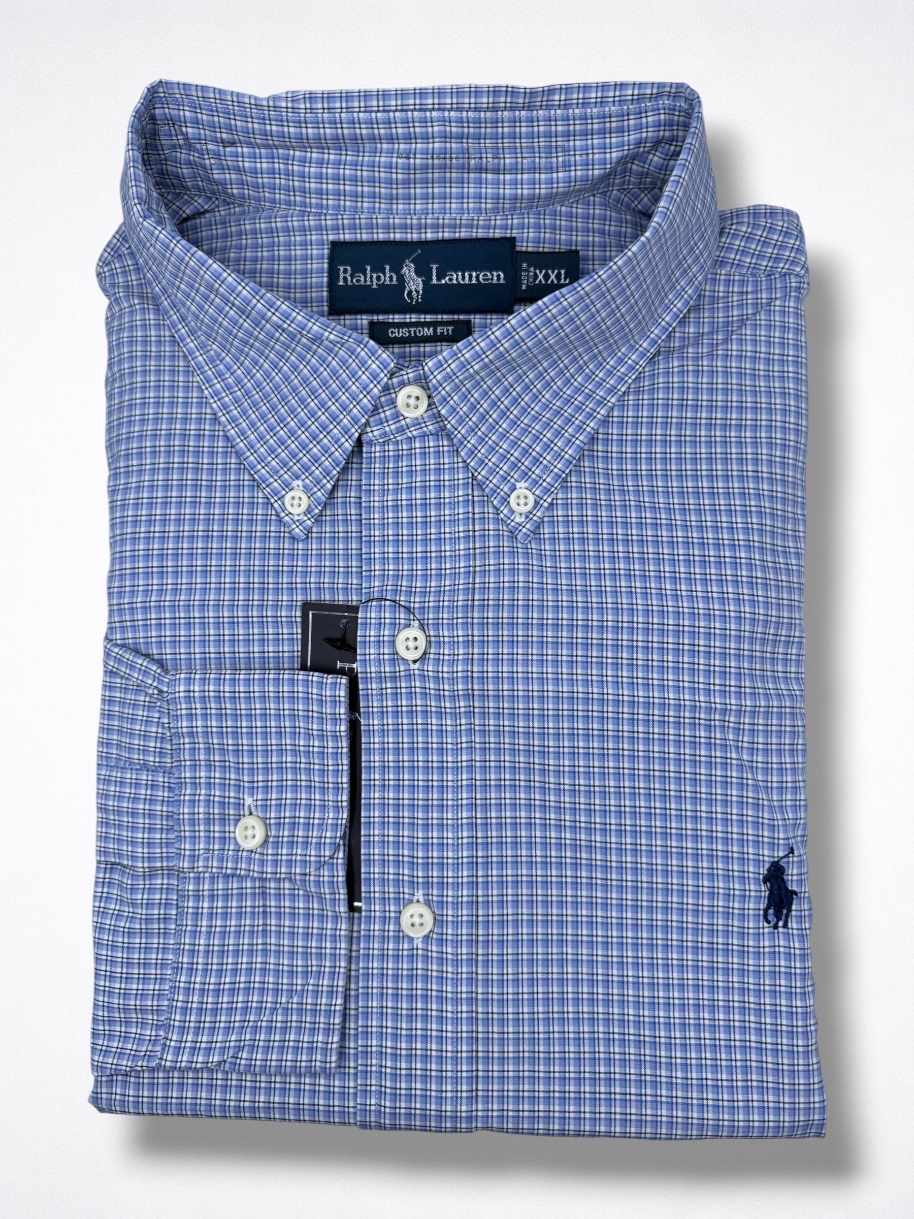 Camisa Polo Ralph Lauren Custom Fit Manga Larga Talla XXL