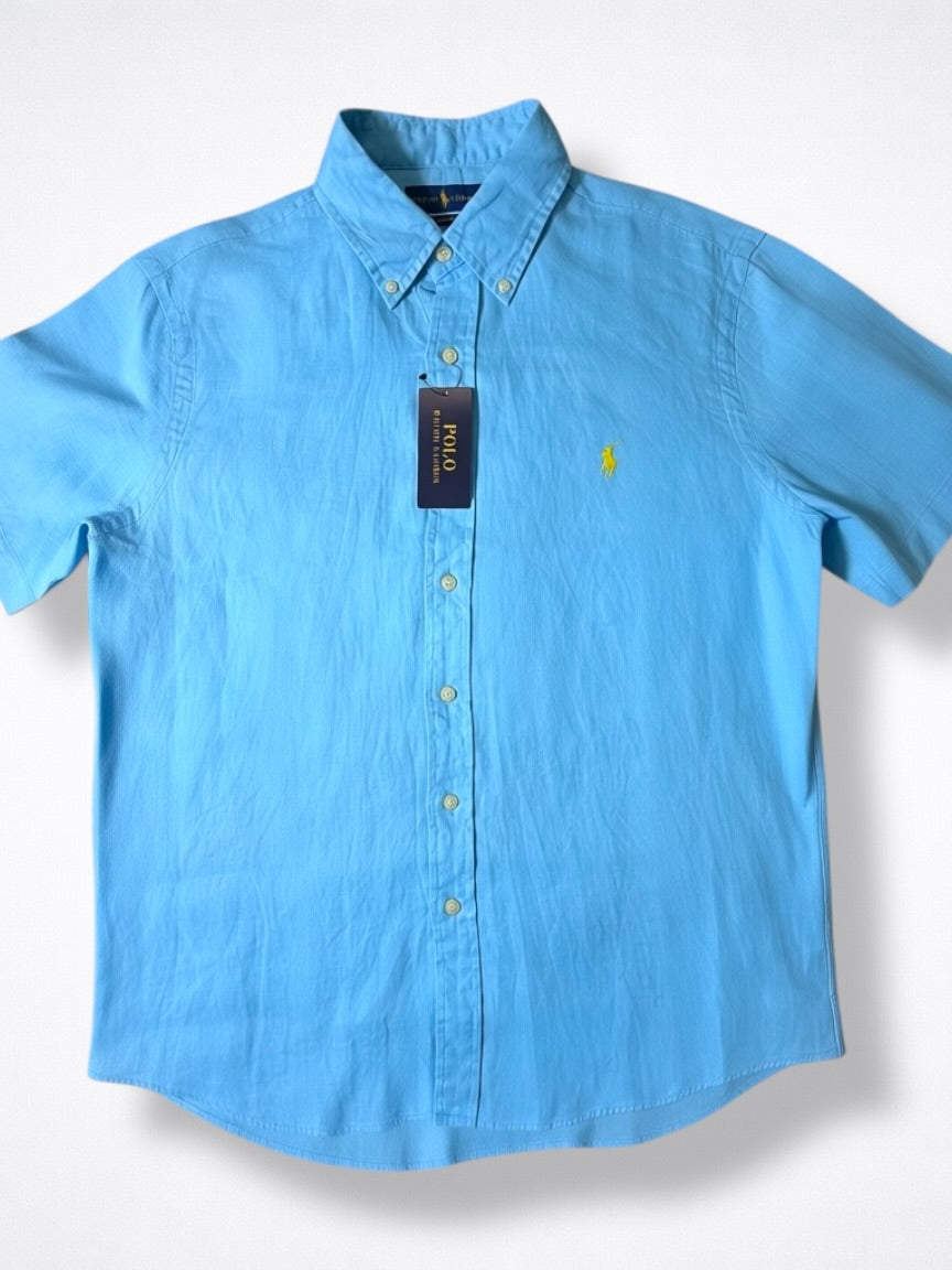 Camisa Polo Ralph Lauren Classic Fit Manga Corta de Lino Talla L