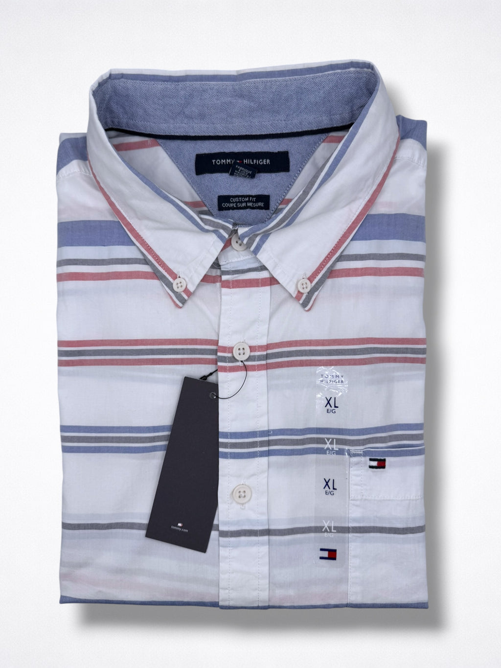 Camisa Tommy Hilfiger Custom Fit Manga Corta Talla XL