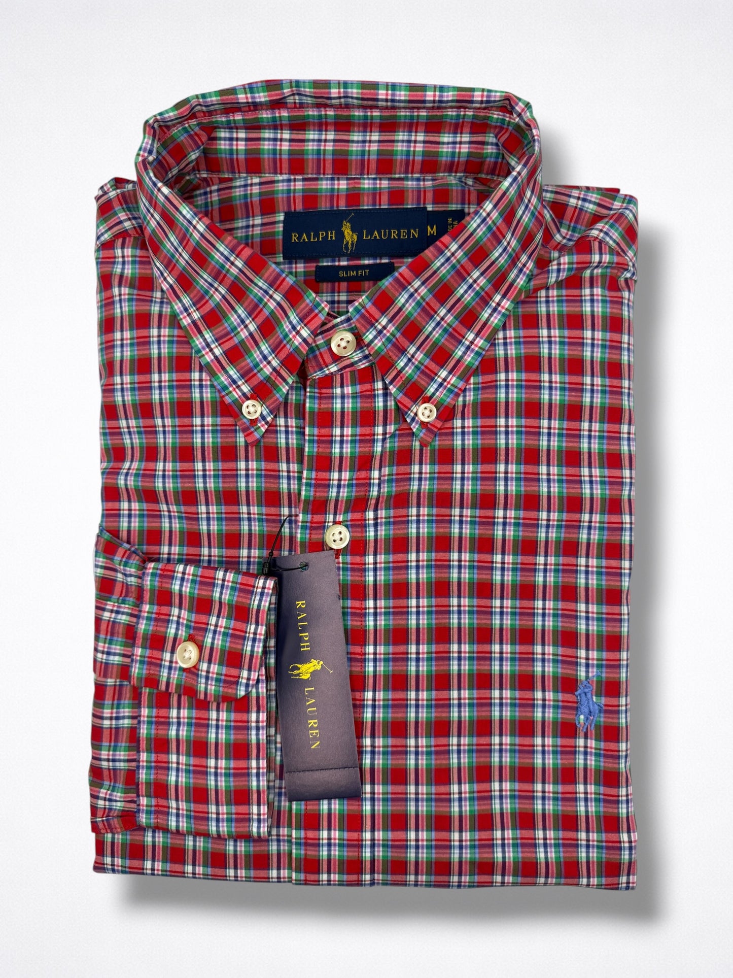 Camisa Polo Ralph Lauren Slim Fit Manga Larga Talla M
