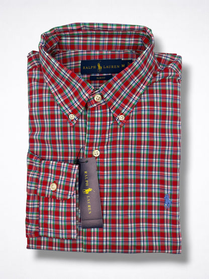 Camisa Polo Ralph Lauren Slim Fit Manga Larga Talla M