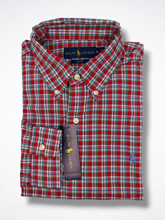 Camisa Polo Ralph Lauren Slim Fit Manga Larga Talla M