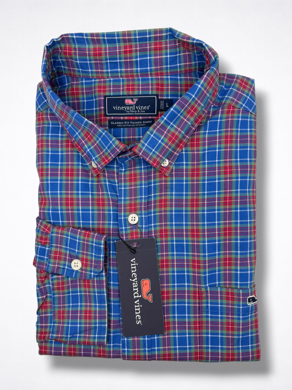 Camisa Vineyard Vines Classic Fit Manga Larga Talla L