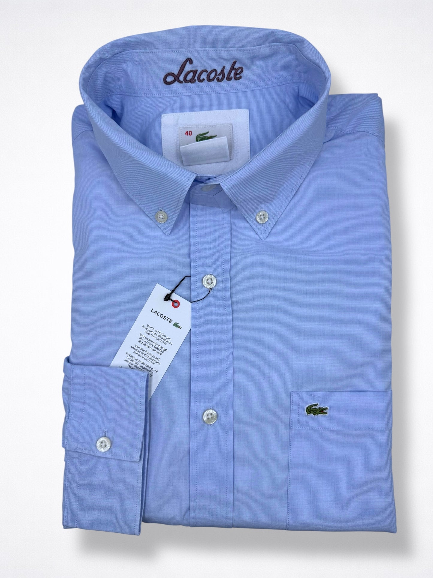Camisa Lacoste Classic Fit Manga Larga Talla M