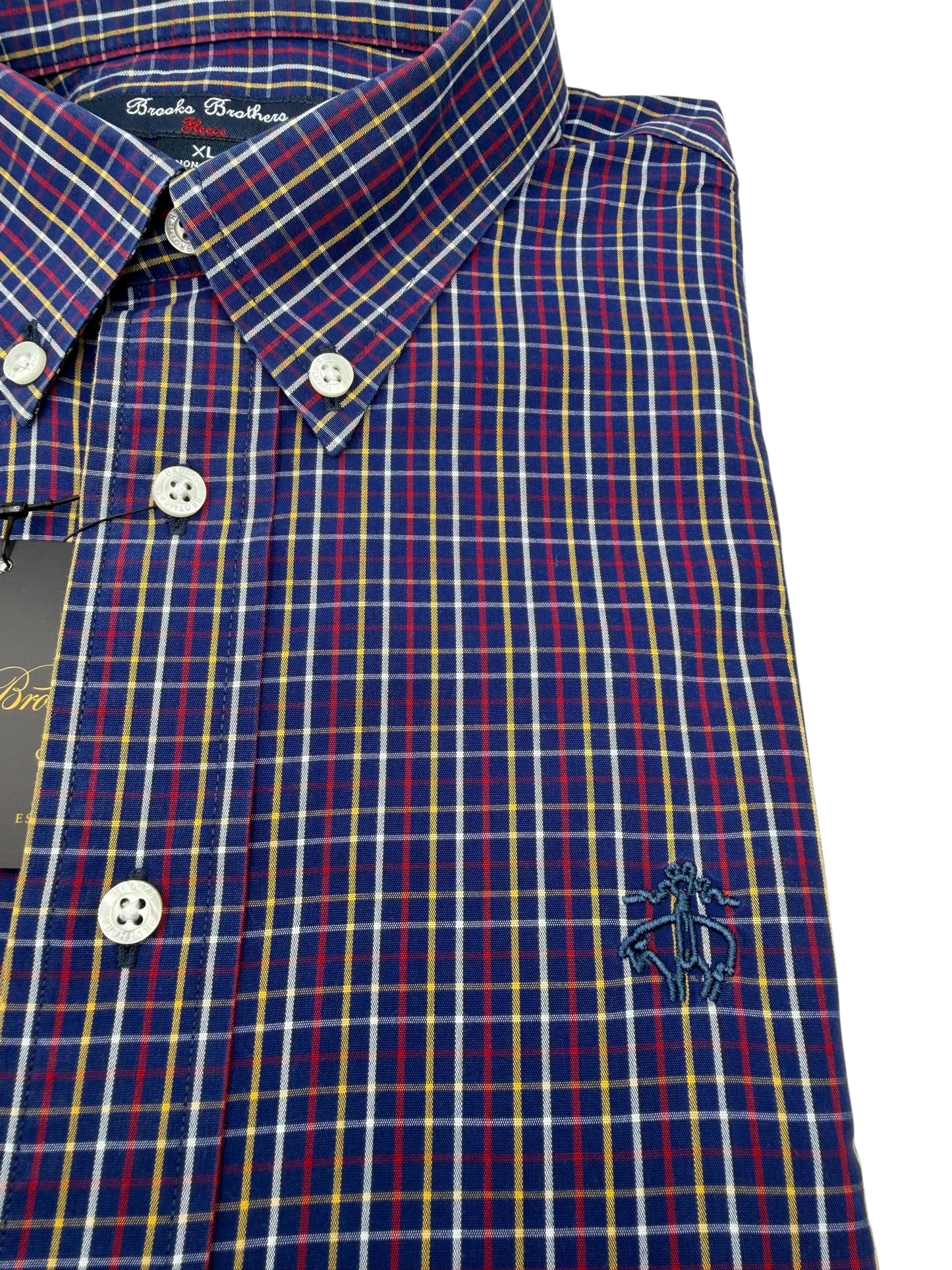 Camisa Brooks Brothers Custom Fit Manga Larga Talla S