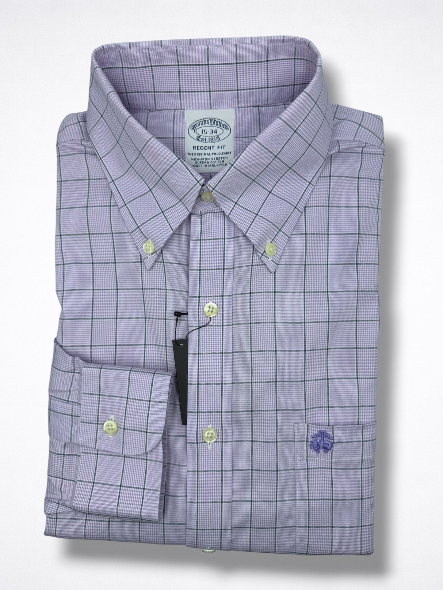 Camisa Brooks Brothers Custom Fit Manga Larga Talla M