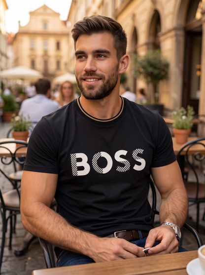 Playera Boss Classic Fit Cuello Redondo Talla L