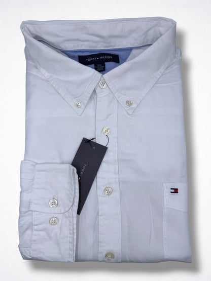 Camisa Tommy Hilfiger Classic Fit Manga Larga Talla XXXL, modelo reducido, sirve para Talla XXL