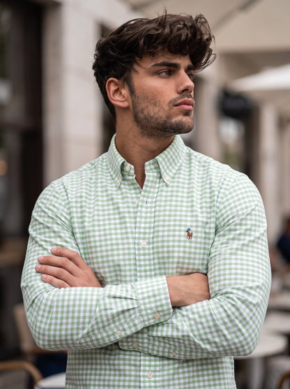 Camisa Polo Ralph Lauren Custom Fit Manga Larga Talla XXL