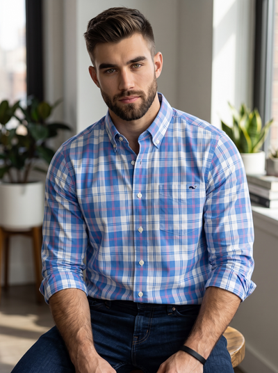 Camisa Vineyard Vines Classic Fit Manga Larga Talla XL