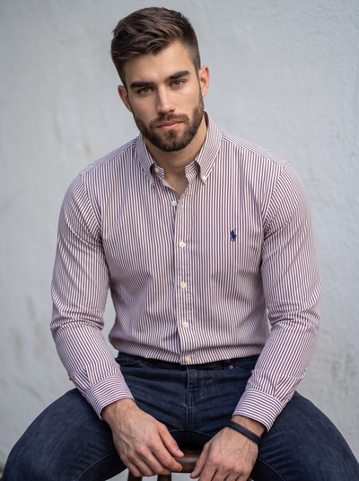 Camisa Polo Ralph Lauren Classic Fit Manga Larga Talla XL