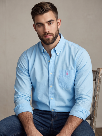 Camisa Polo Ralph Lauren Classic Fit Manga Larga Talla XL