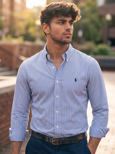 Camisa Polo Ralph Lauren Classic Fit Manga Larga Talla XL