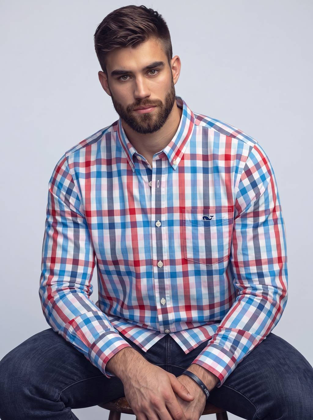 Camisa Vineyard Vines Slim Fit Manga Larga Talla XL