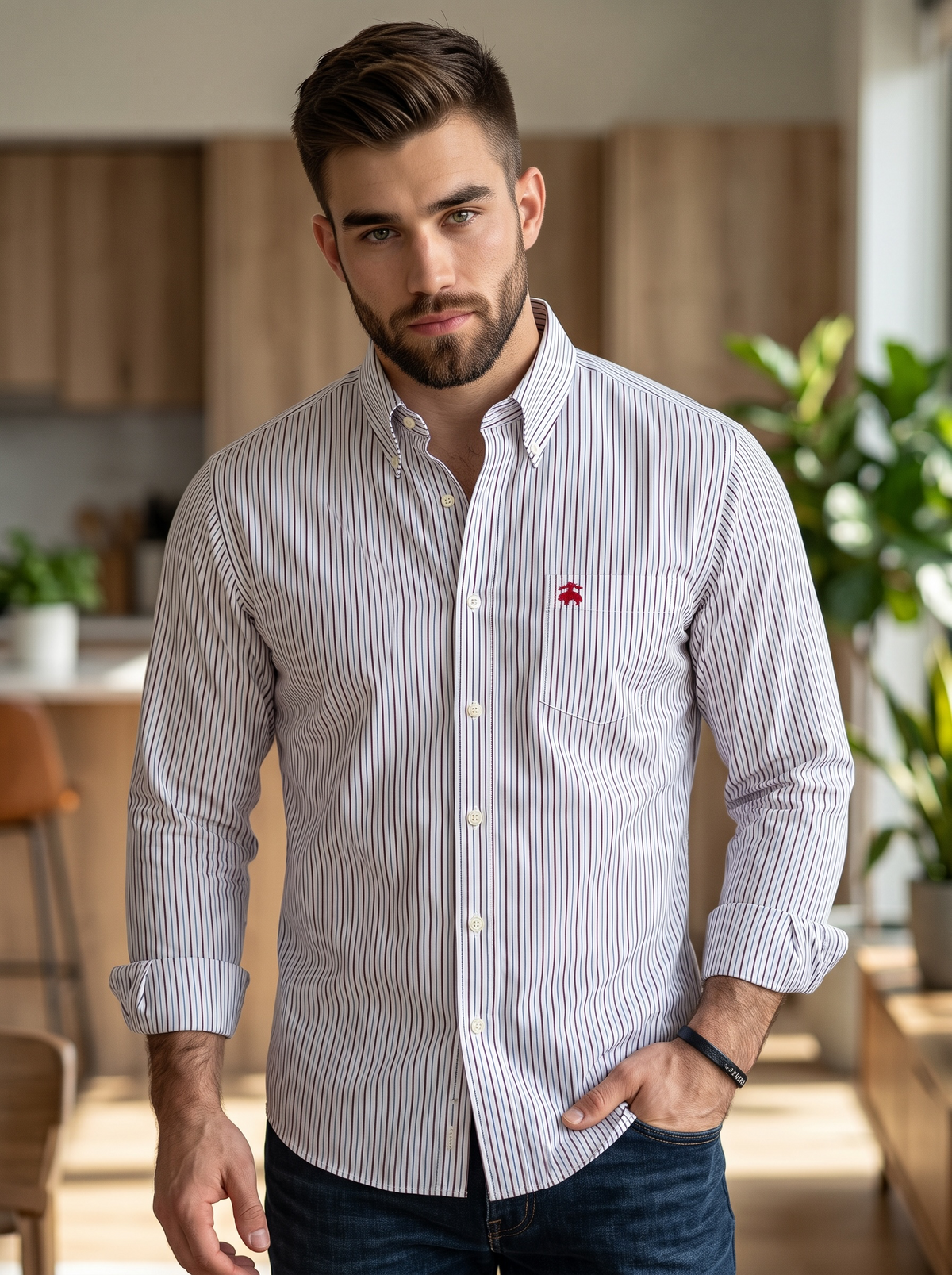 Camisa Brooks Brothers Classic Fit Manga Larga Talla XL