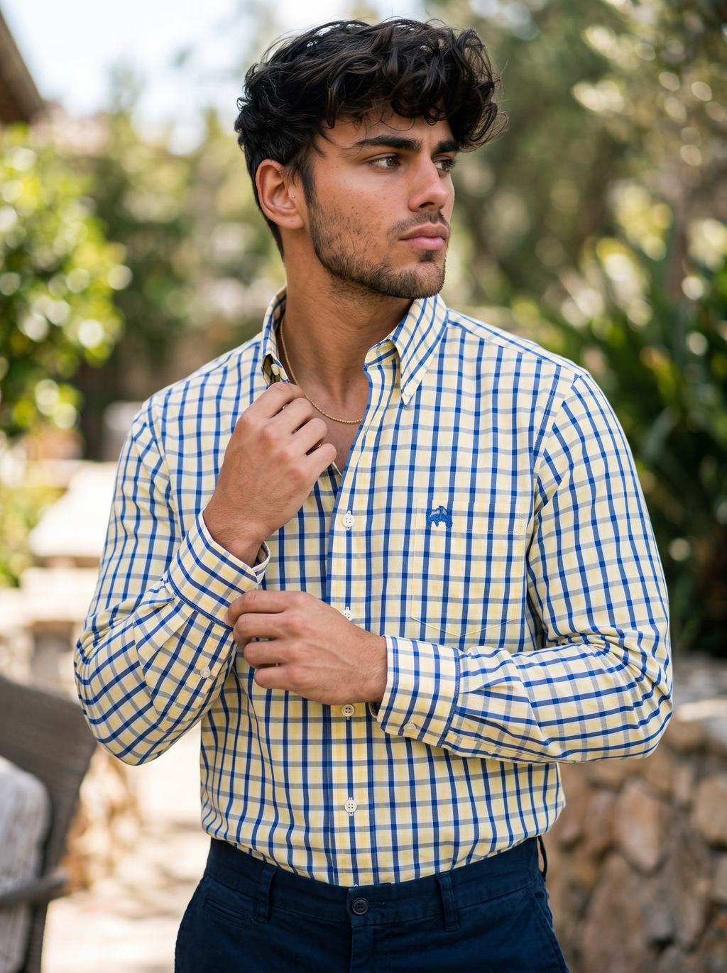 Camisa Brooks Brothers Classic Fit Manga Larga Talla L