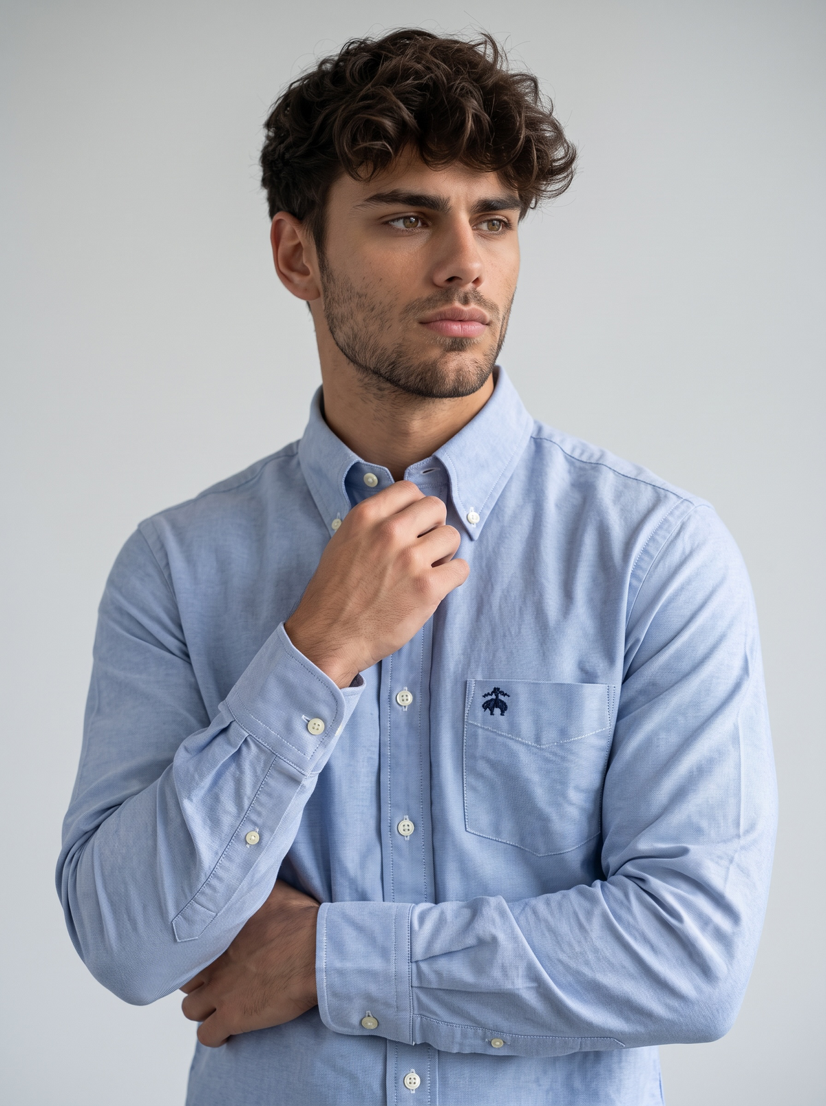 Camisa Brooks Brothers Classic Fit Manga Larga Talla M