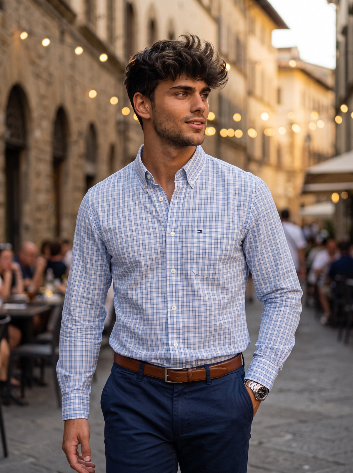 Camisa Tommy Hilfiger Classic Fit Manga Larga Talla M