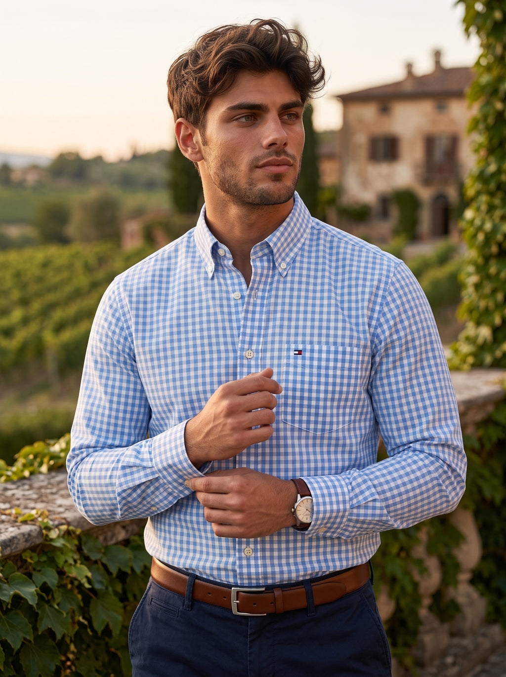 Camisa Tommy Hilfiger Classic Fit Manga Larga Talla M
