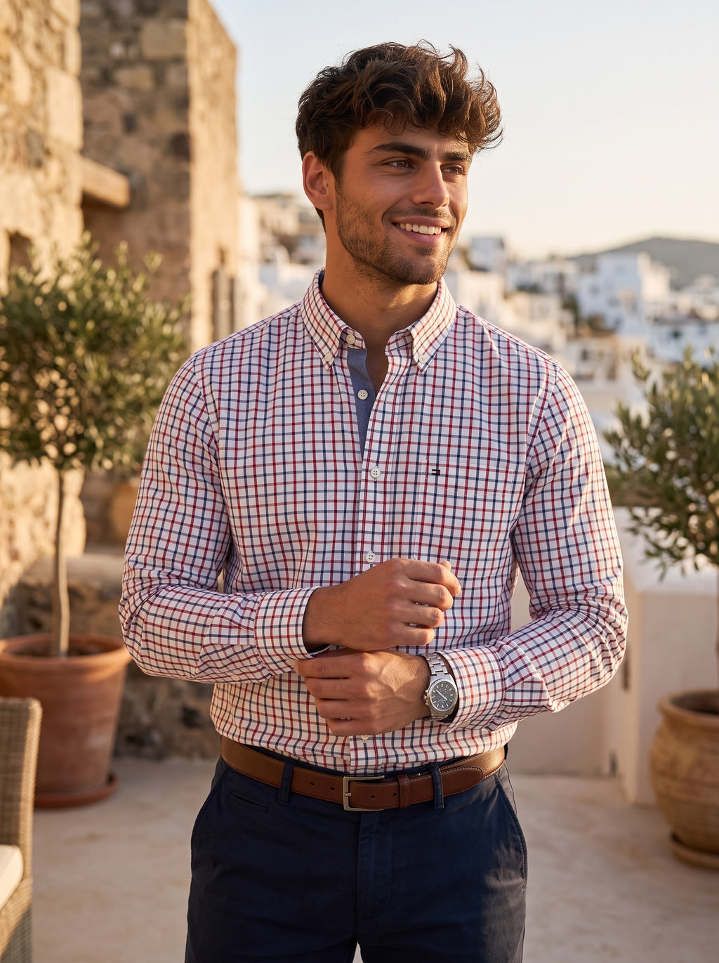 Camisa Tommy Hilfiger Classic Fit Manga Larga Talla M