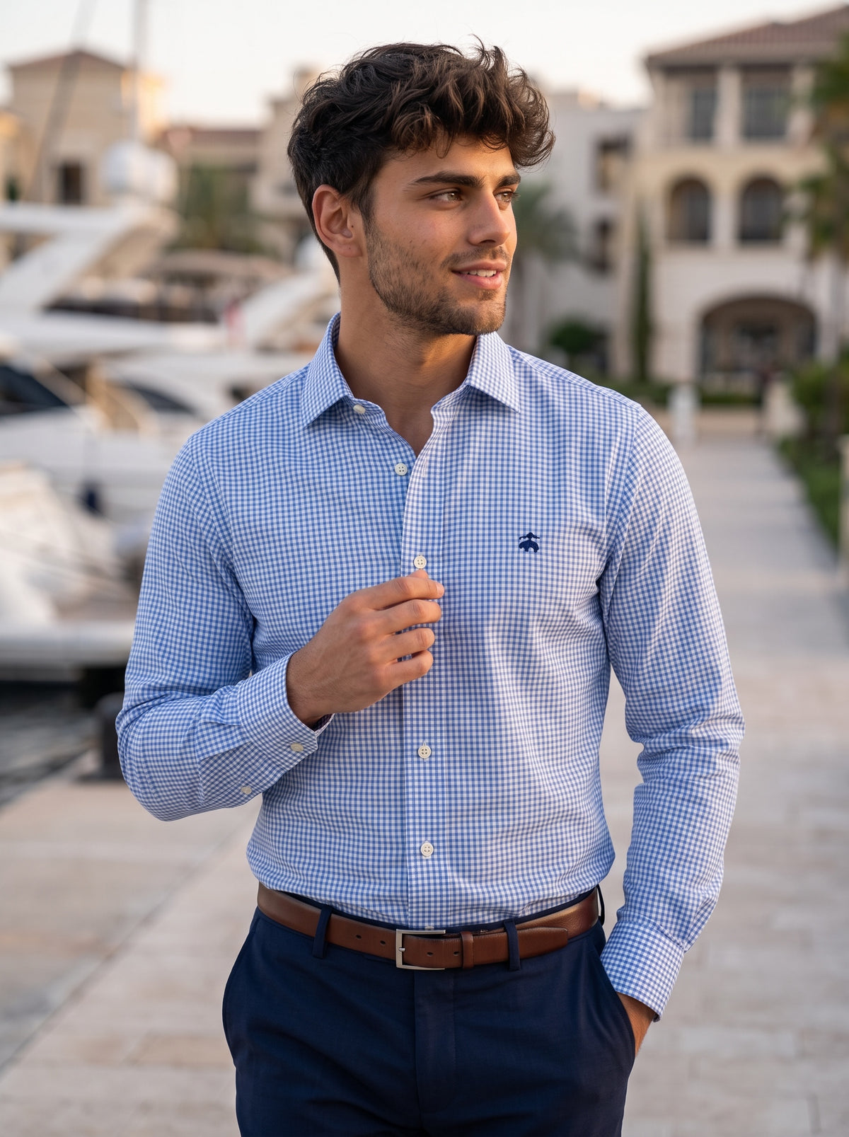 Camisa Brooks Brothers Classic Fit Manga Larga Talla M
