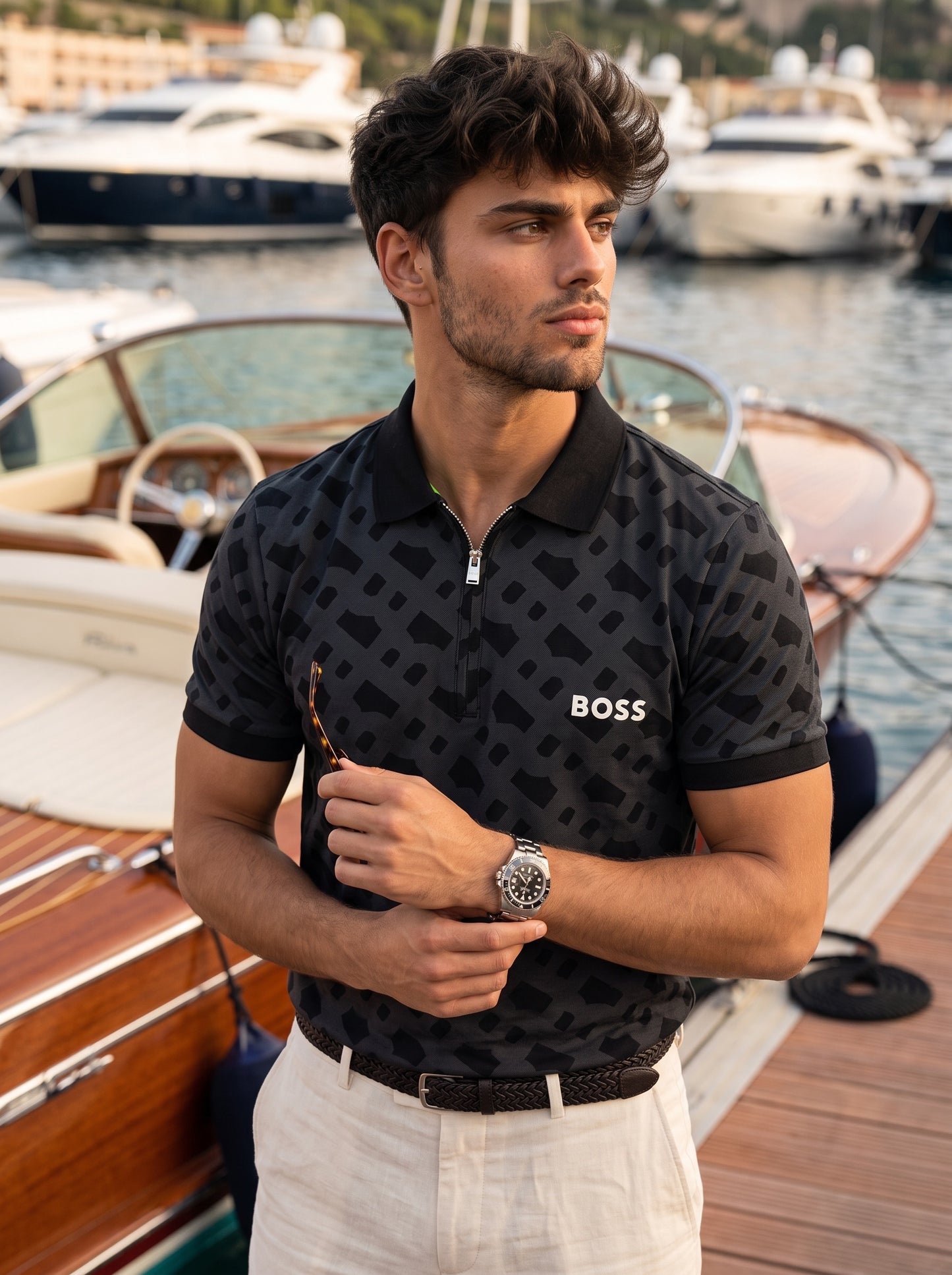 Playera Boss Classic Fit Tipo Polo Talla M