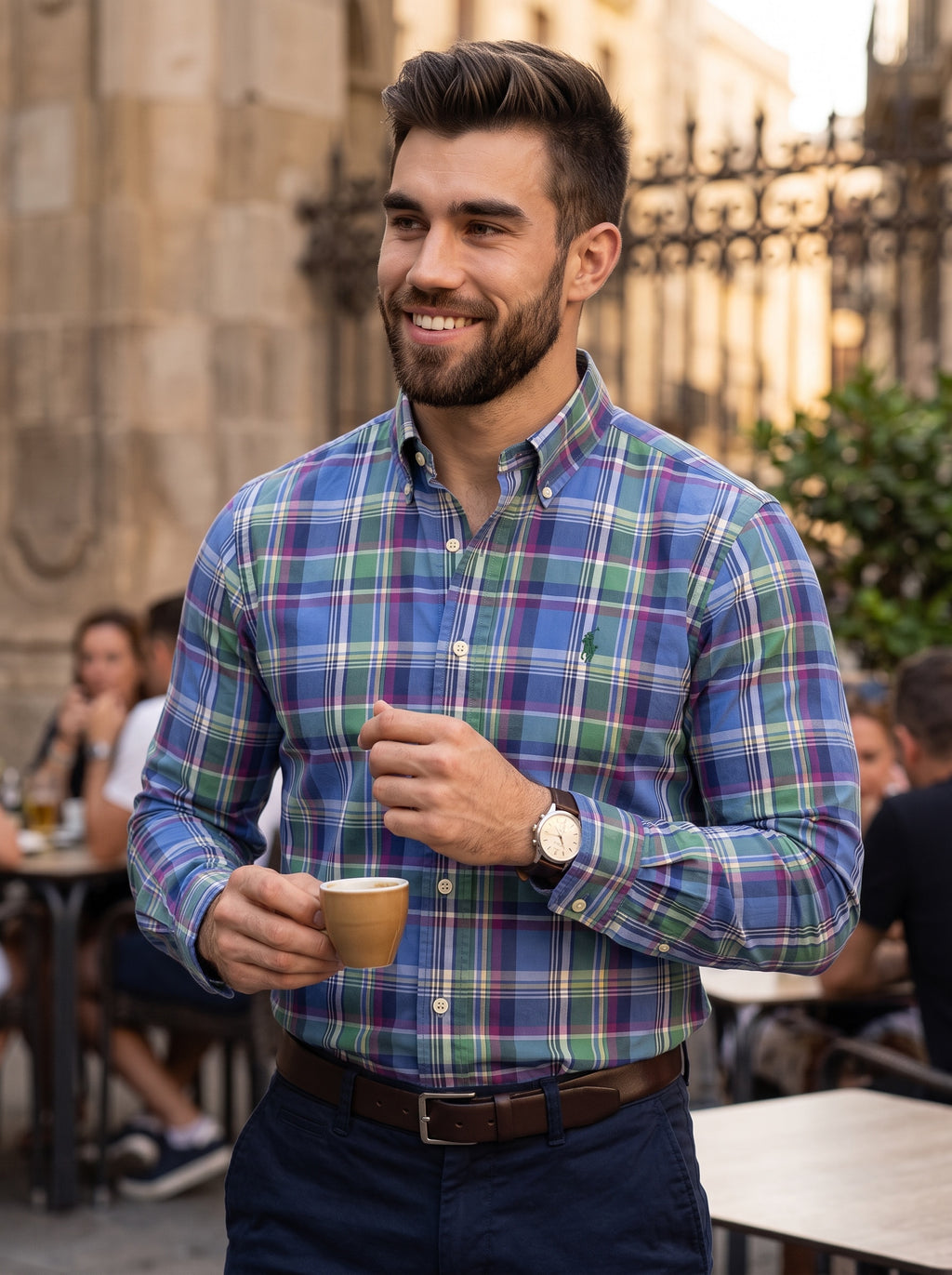 Camisa Polo Ralph Lauren Classic Fit Manga Larga Talla S